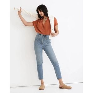 Madewell The Momjean in Florian Wash: TENCEL edition straight leg Sz31